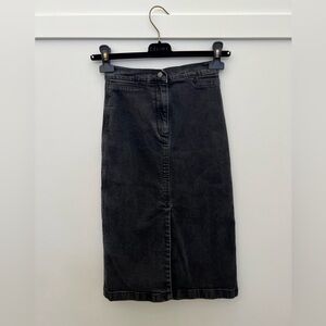 Aritzia Wilfred Free Charcoal Denim Skirt